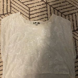 Sequin crop blouse
